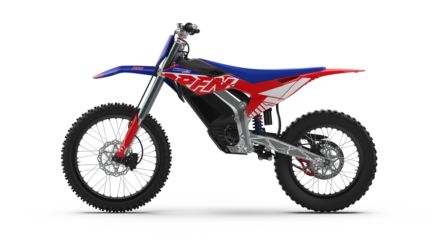 2026 RFN Warrior Pro SX-E15 PLUS - 74v 15kw 61mph Electric Dirt Bike