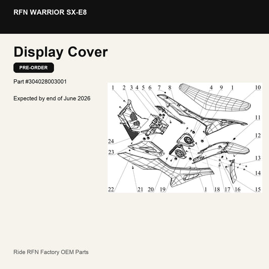 Display Cover For RFN Warrior SX-E8