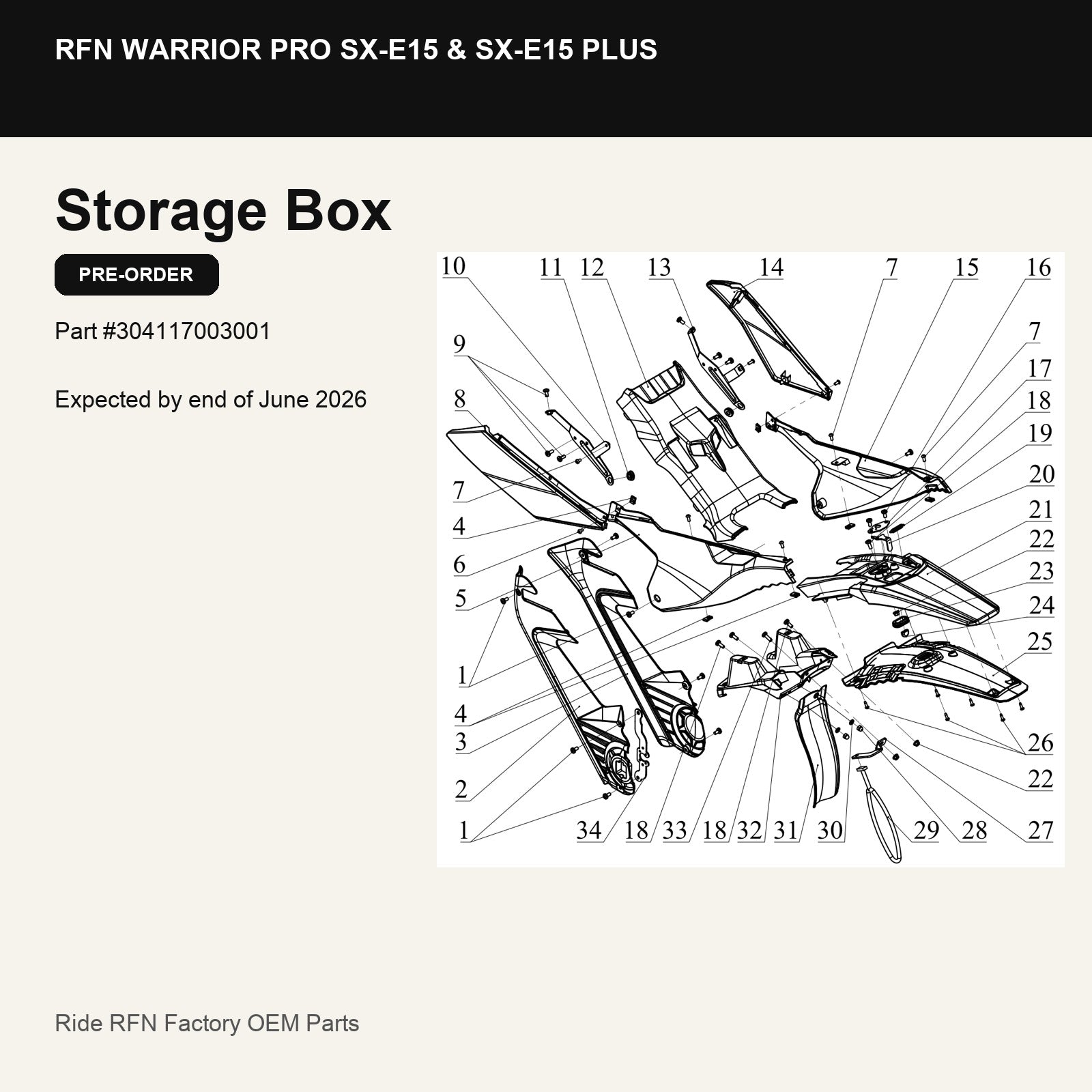 Storage Box For RFN Warrior Pro SX-E15 & SX-E15 Plus